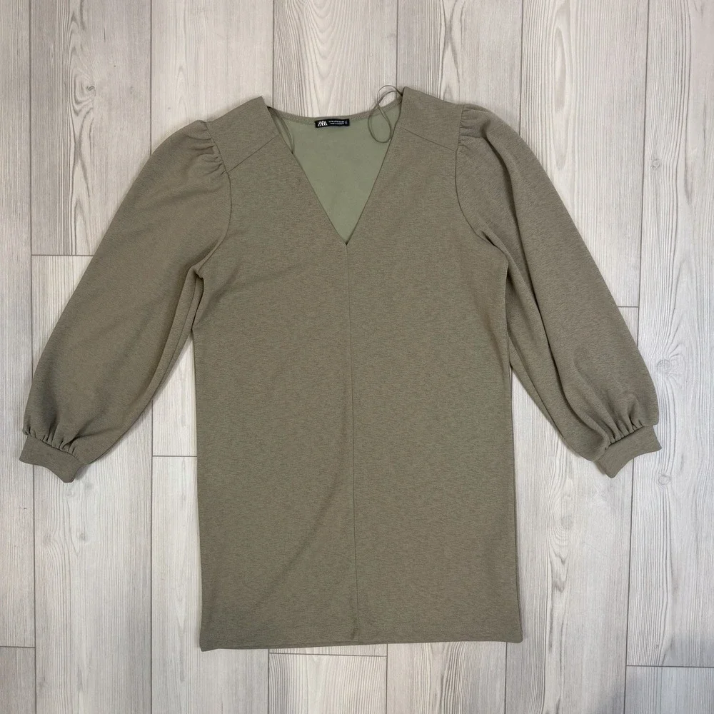 zara dress olive green ZARA WOMAN NWT JACQUARD MIDI DRESS OLIVE GREEN | 5029/177 ALL SIZES